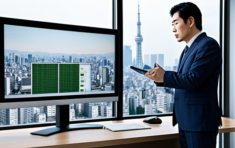 **

A professional Japanese businessman in a modern office, wearing a modest business suit, fully clothed, appropriate attire, safe for work. He is confidently presenting data on a screen, perfect anatomy, natural proportions, high-quality digital art. Background includes Tokyo skyline visible through the window. Professional, family-friendly, appropriate content.

**